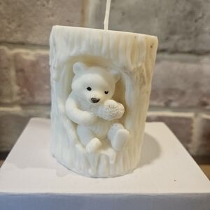 Charming White Bear Candle